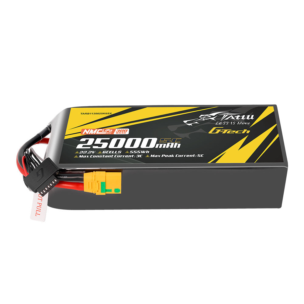 Tattu Semi-solid State 300Wh/kg 25000mAh 5C 22.2V 6S1P G-Tech Lipo ...